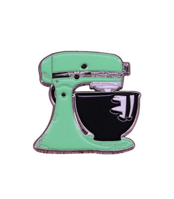 Retro Mint Green Kitchen Mixer Enamel Pin | Ink You