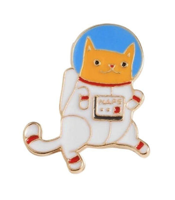 Enamel Pin Space Suit Cat Enamel Lapel Pin