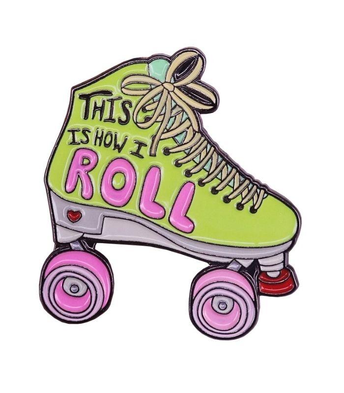 Enamel Pin This Is How I Roll 80s Roller Skates Enamel Pin