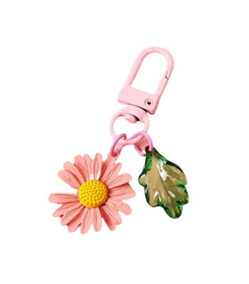 leaf key ring pink - 0