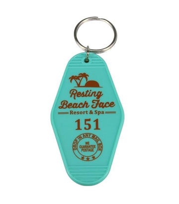 Resting Beach Face Resort Key Tag | Ink You