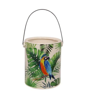 Fern and Parrot Print Pot | Ink You