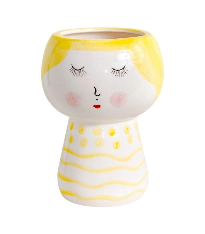 Violet Face Vase Planter - Yellow | Ink You