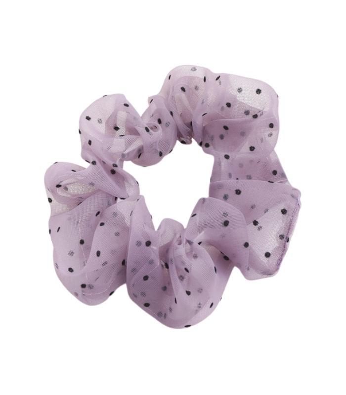 Spotted Scrunchy Hairband - Purple | Ink You
