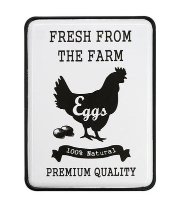 Eggs Fresh From The Farm Tin Sign | Ink You