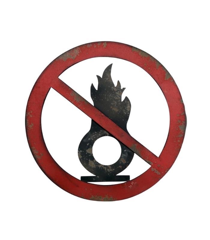 Metal Retro Industrial Flammable Gas Sign 46cm | Ink You