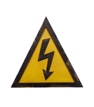Metal Retro Industrial High Voltage Sign 45cm | Ink You