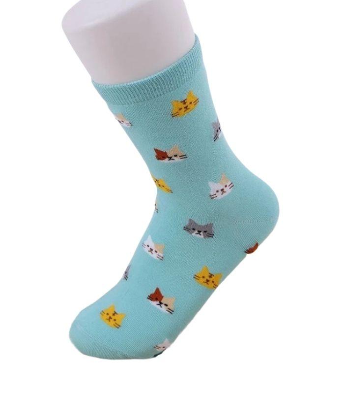 Socks Cat Socks - Light Blue