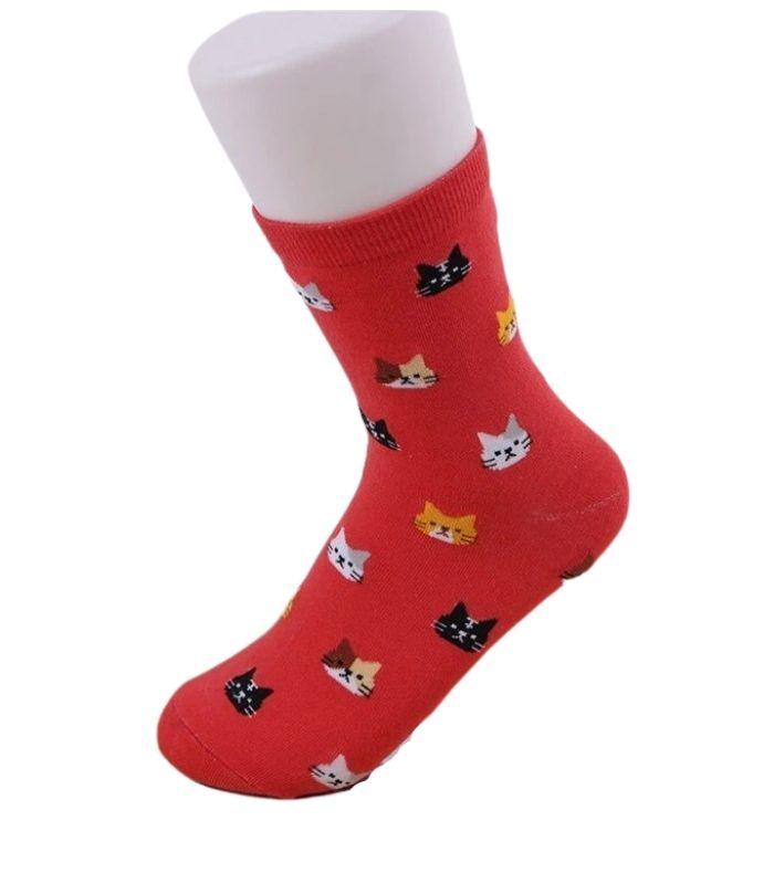 Socks Cat Socks - Red