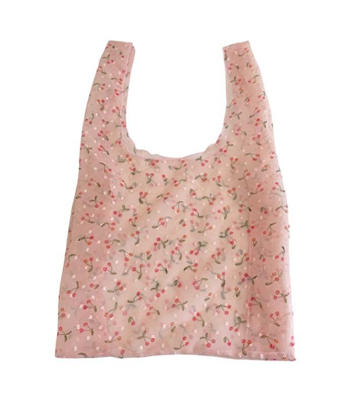 Tote Bag Cherry Tulle Tote Bag
