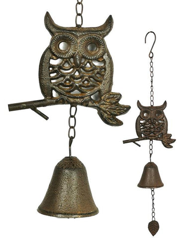 Wind Chime Cast Iron Owl Bell Wind Chime