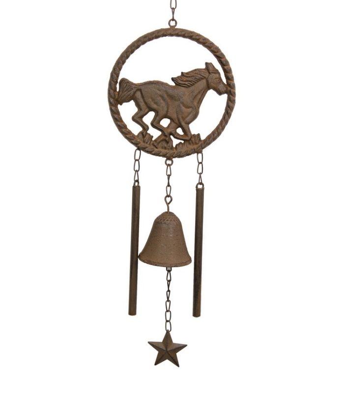 Wind Chime Cast Iron Texan Horse Wind Chime